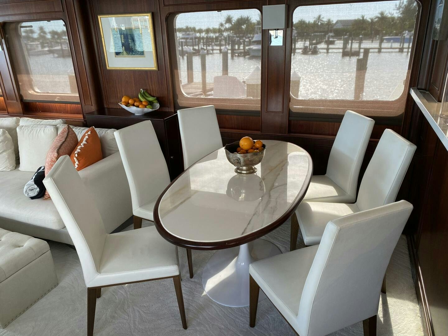 a table and chairs in a room aboard PRECIOUS CARGO Yacht for Sale
