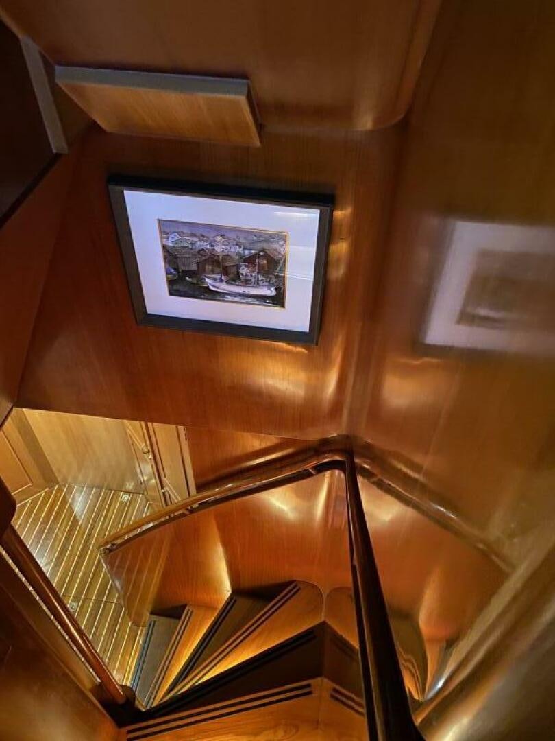 a framed picture on a wall aboard PRECIOUS CARGO Yacht for Sale