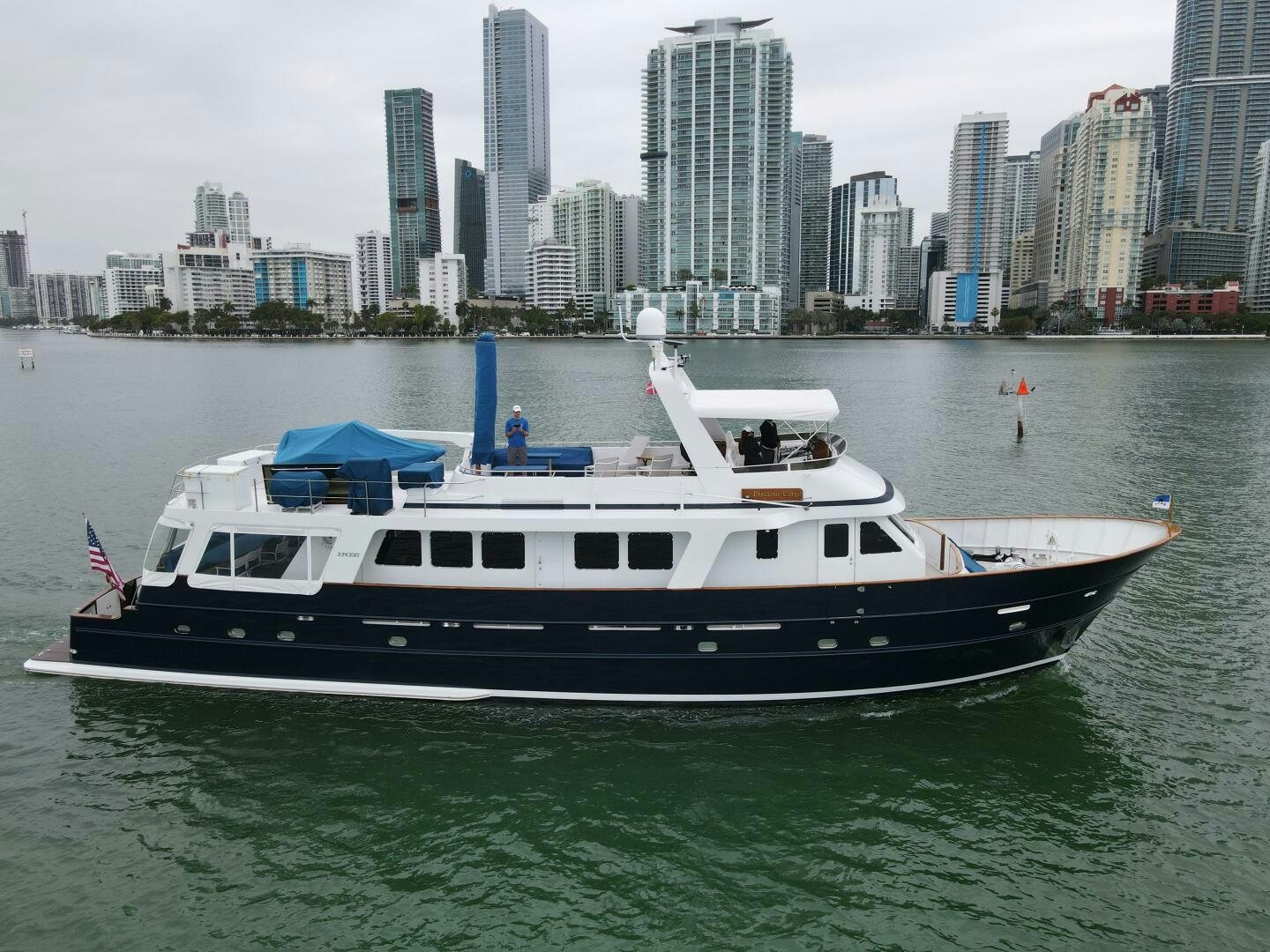 a boat in the water aboard PRECIOUS CARGO Yacht for Sale