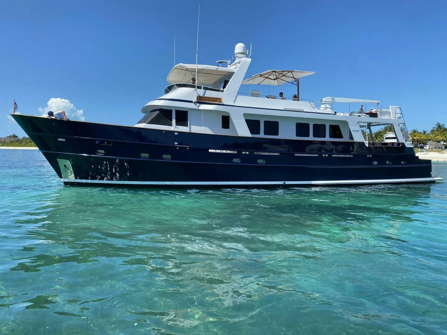 a boat in the water aboard PRECIOUS CARGO Yacht for Sale