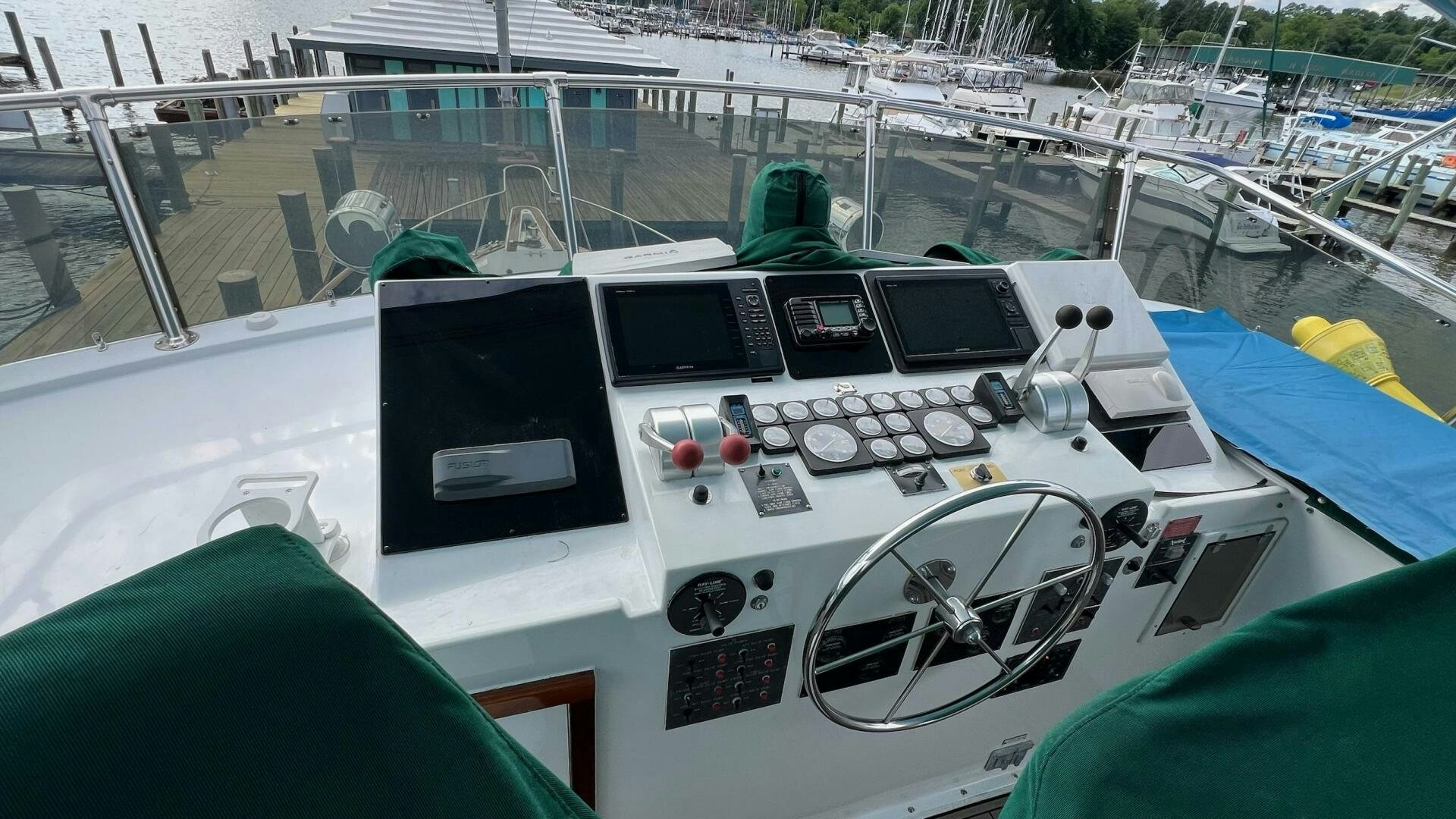 the cockpit of a plane aboard SEA OWL Yacht for Sale