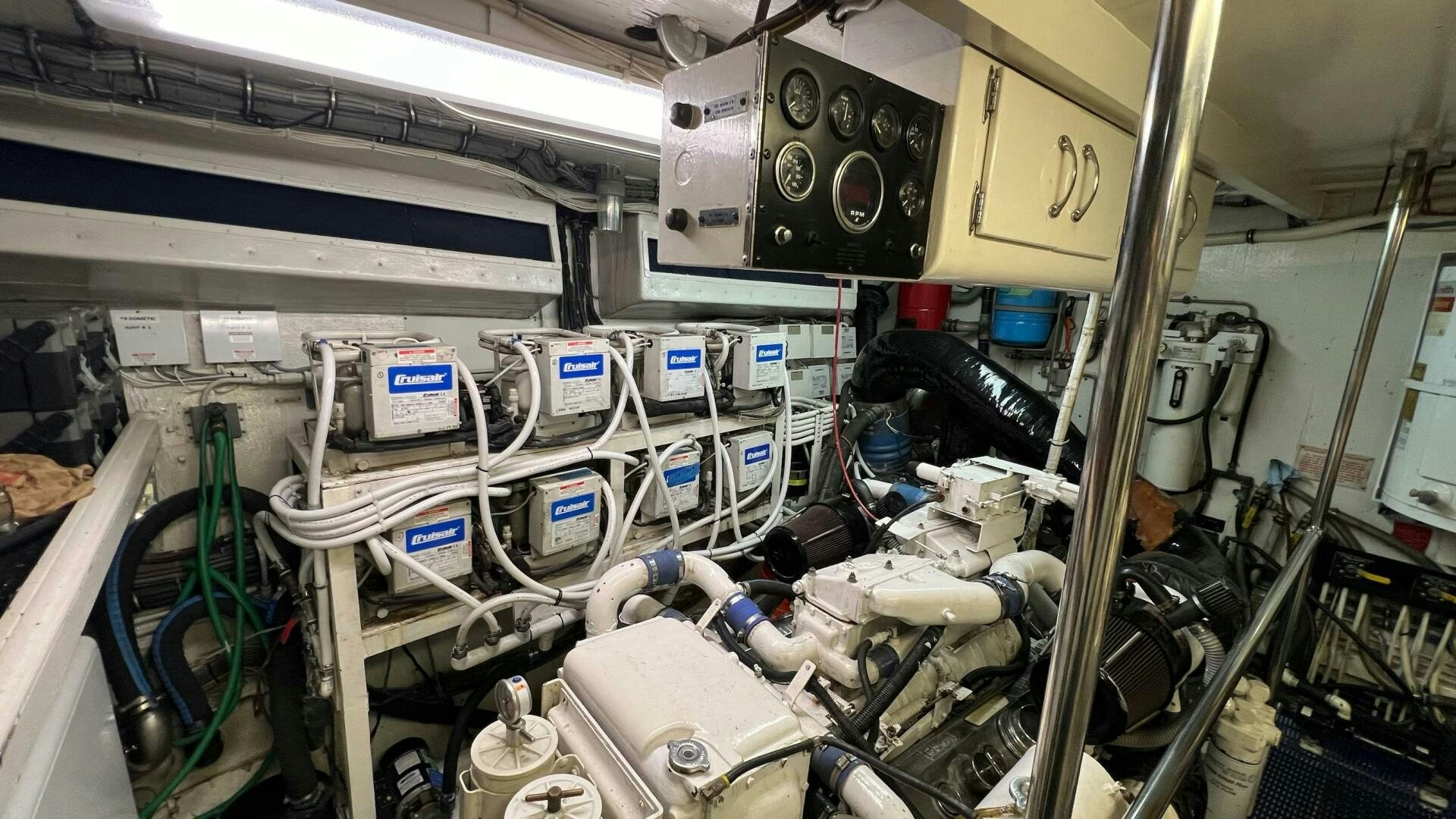 a room with machinery aboard SEA OWL Yacht for Sale