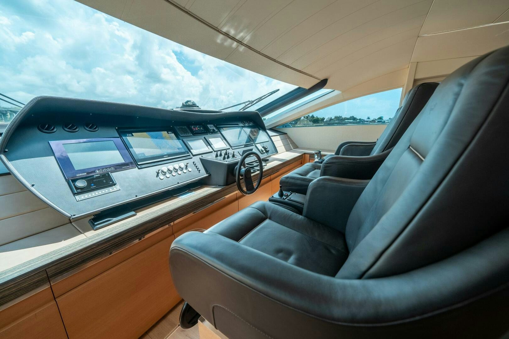 the inside of a car aboard INCOGNITO Yacht for Sale