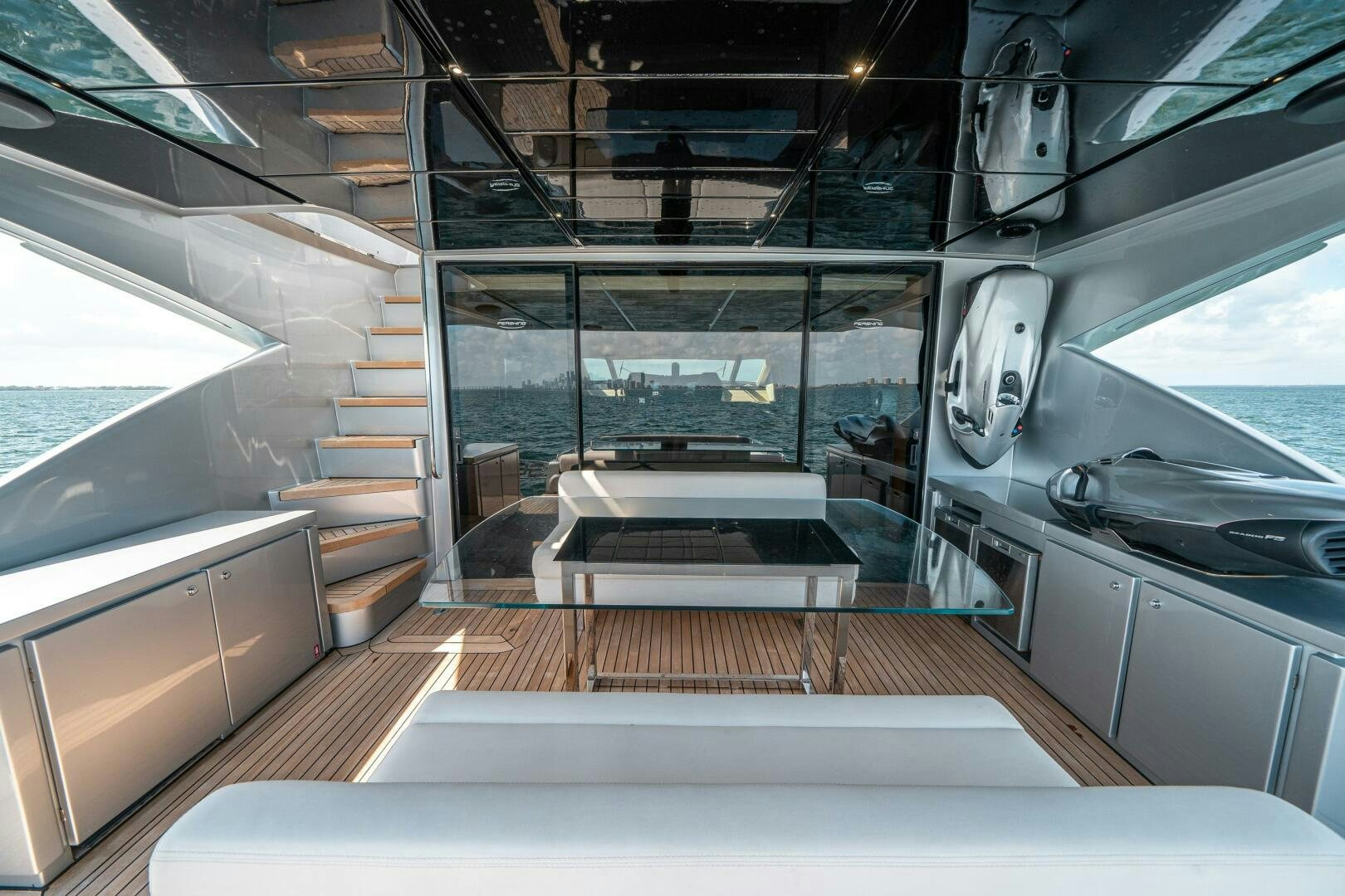 inside of a vehicle aboard INCOGNITO Yacht for Sale