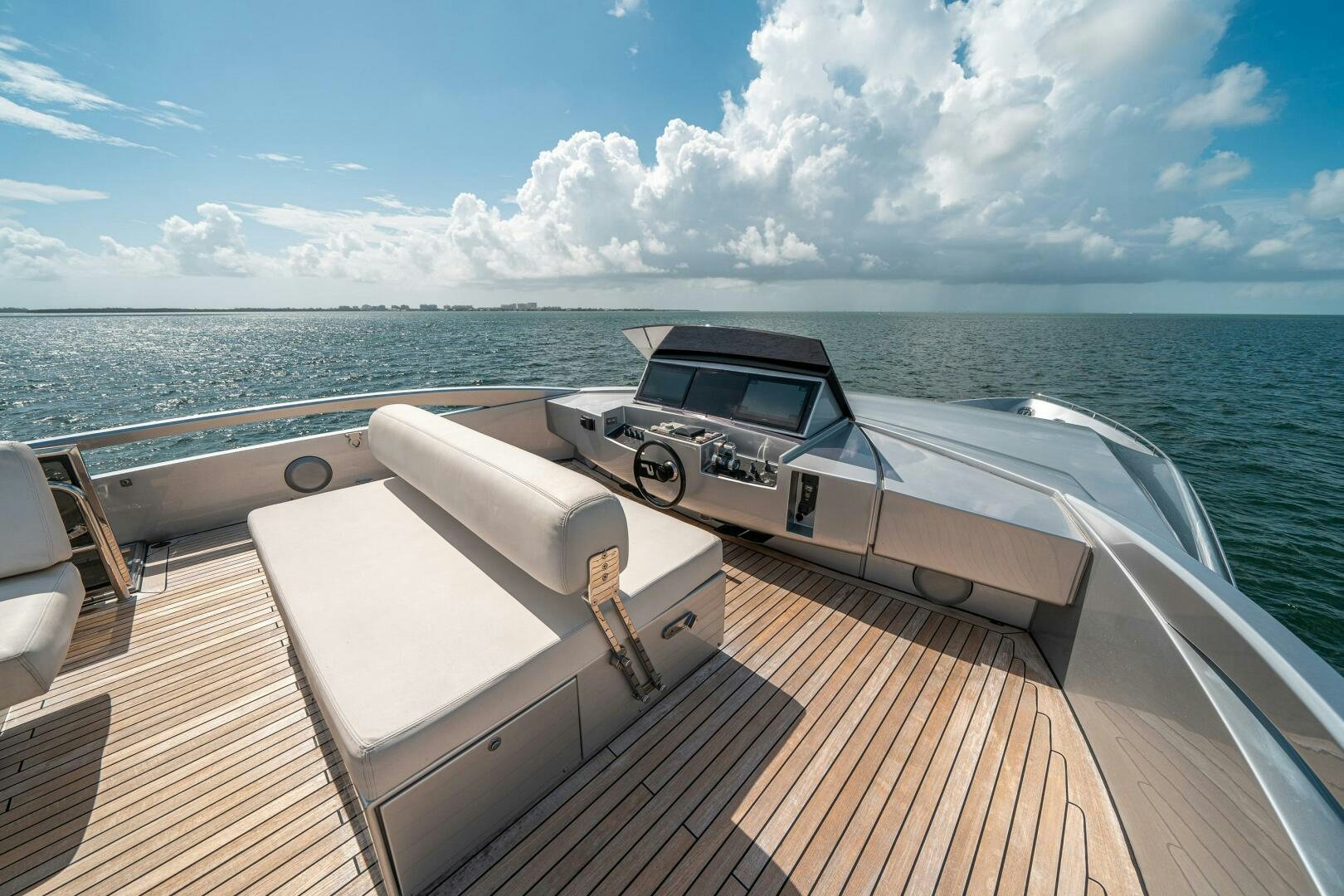 a boat on a deck aboard INCOGNITO Yacht for Sale