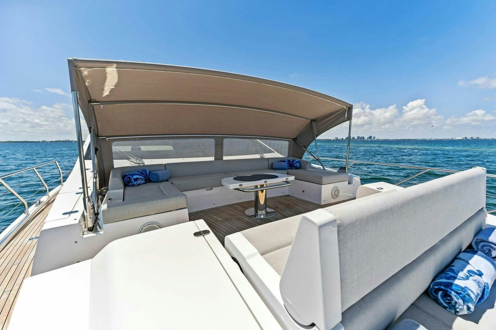a boat on the water aboard LIMITLESS Yacht for Sale