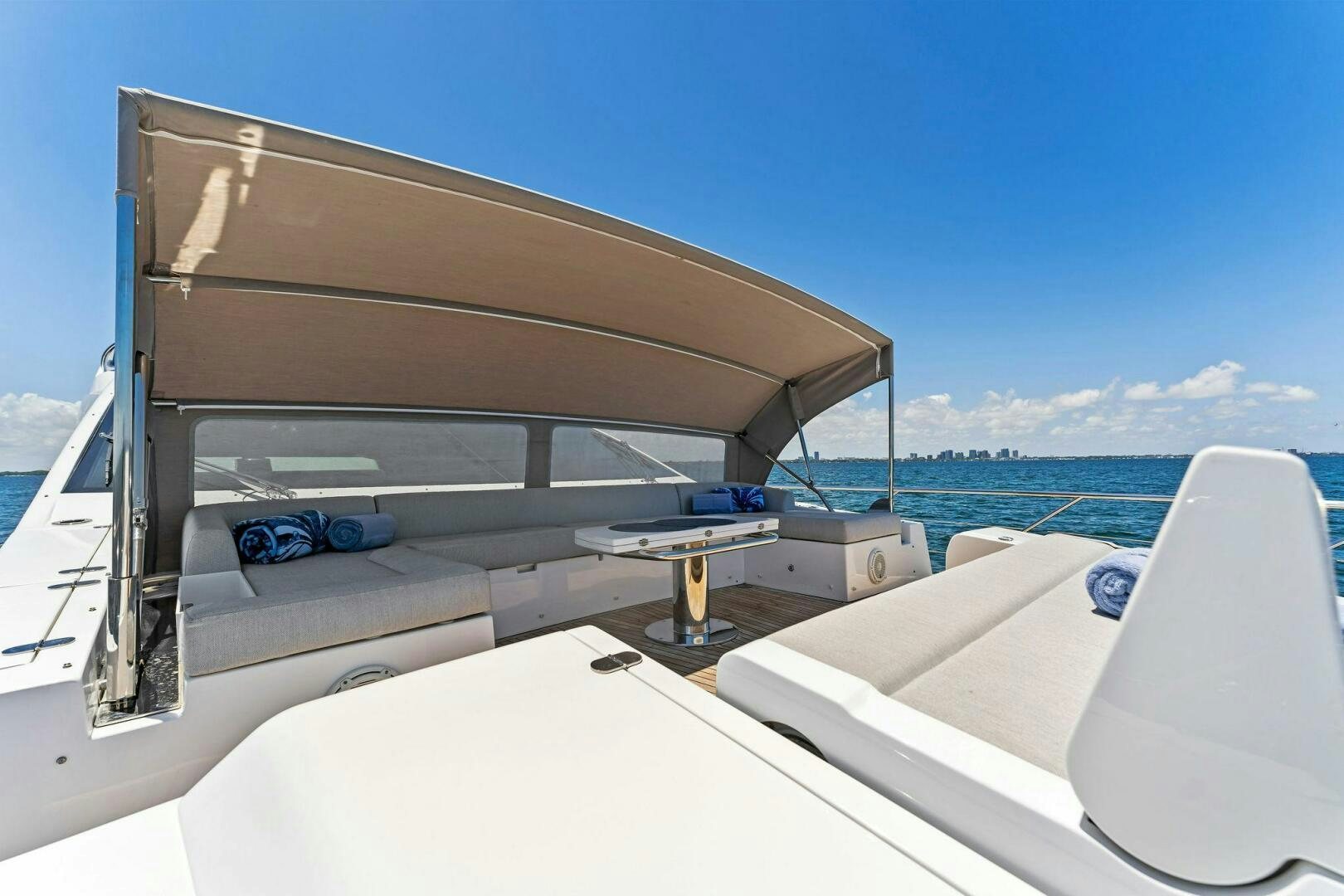 a boat on the water aboard LIMITLESS Yacht for Sale