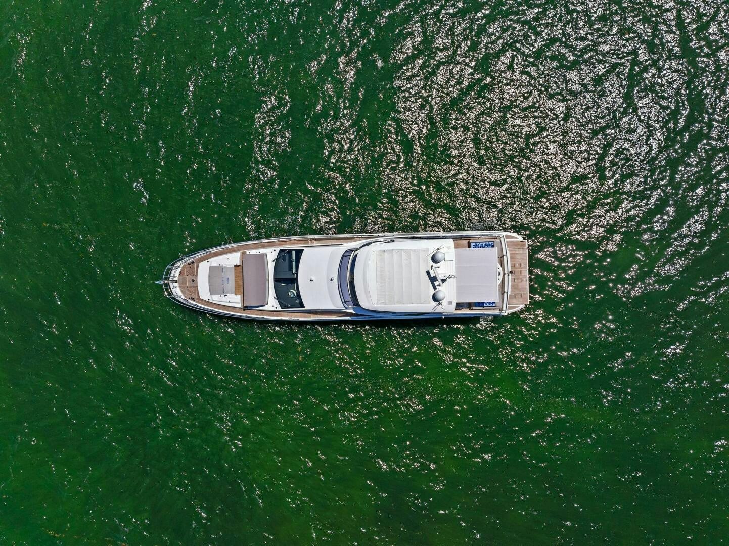 a boat in the water aboard LIMITLESS Yacht for Sale