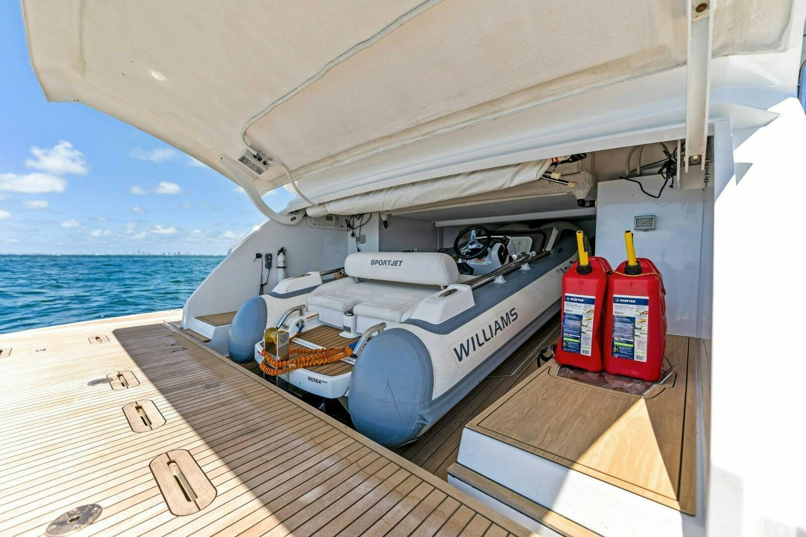 a boat on the water aboard LIMITLESS Yacht for Sale