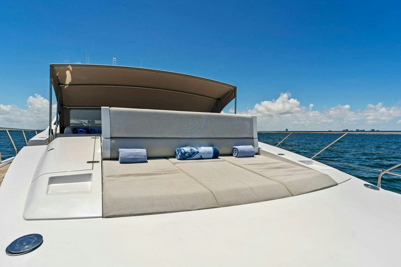 a boat on the water aboard LIMITLESS Yacht for Sale