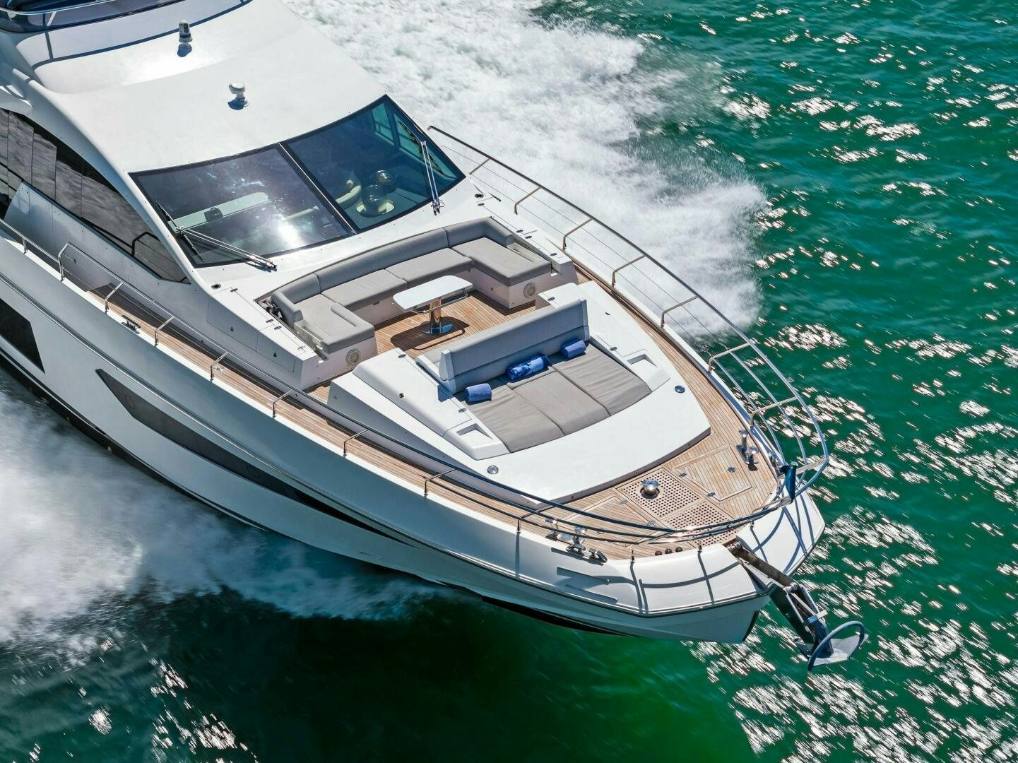 a boat on the water aboard LIMITLESS Yacht for Sale