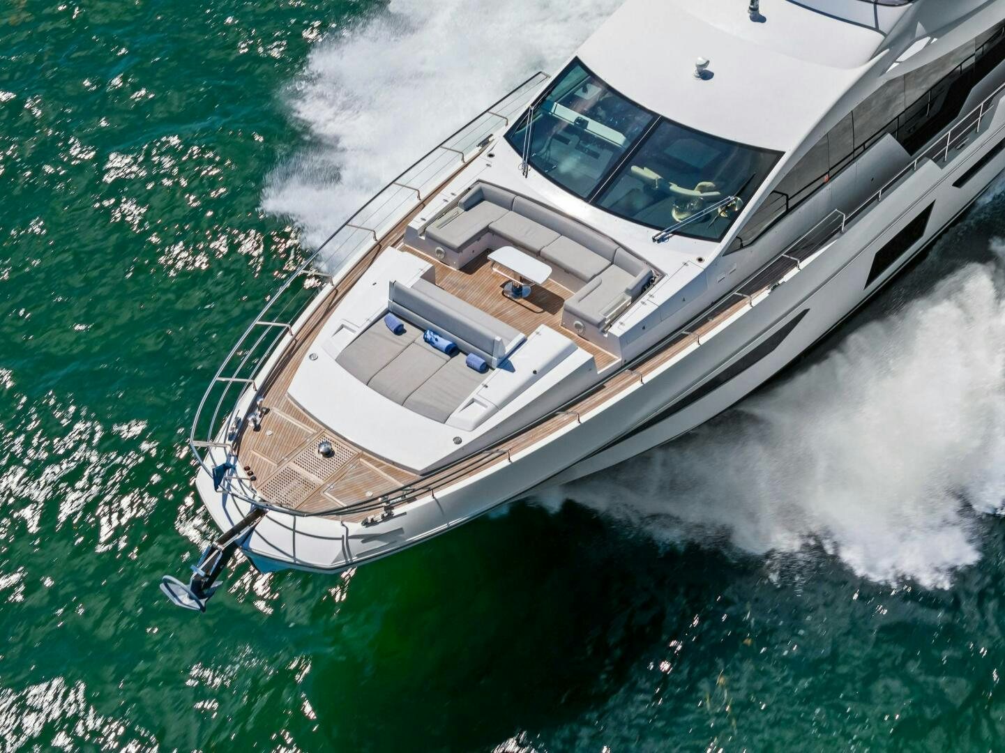 a boat on the water aboard LIMITLESS Yacht for Sale