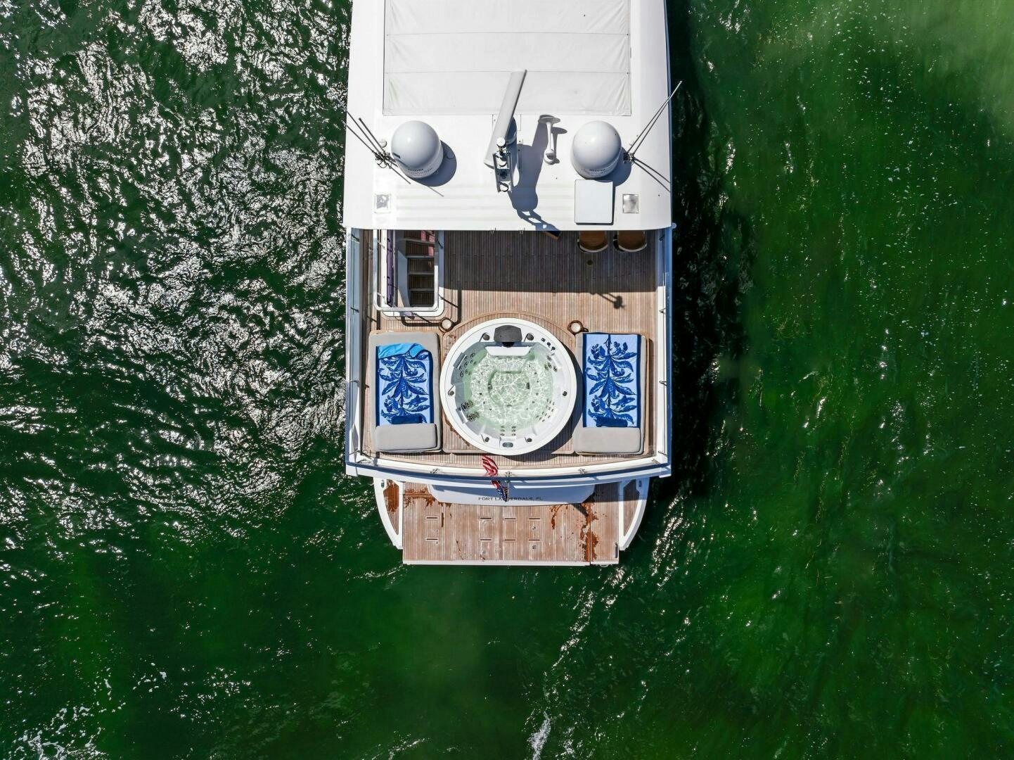 a satellite in the water aboard LIMITLESS Yacht for Sale
