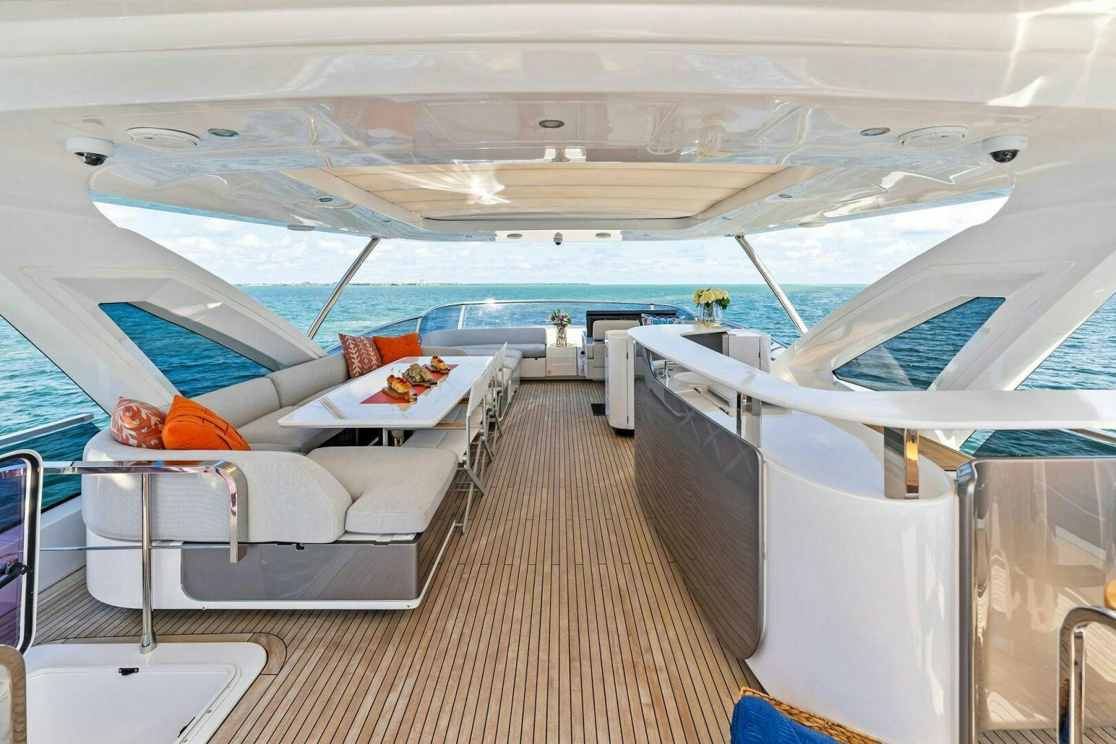 inside of a room with a pool aboard LIMITLESS Yacht for Sale
