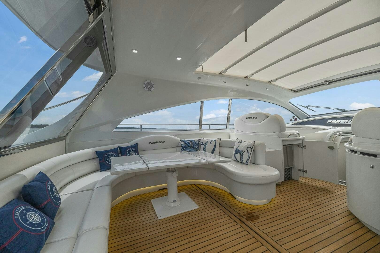 inside of a plane aboard ROOSTERTAIL Yacht for Sale