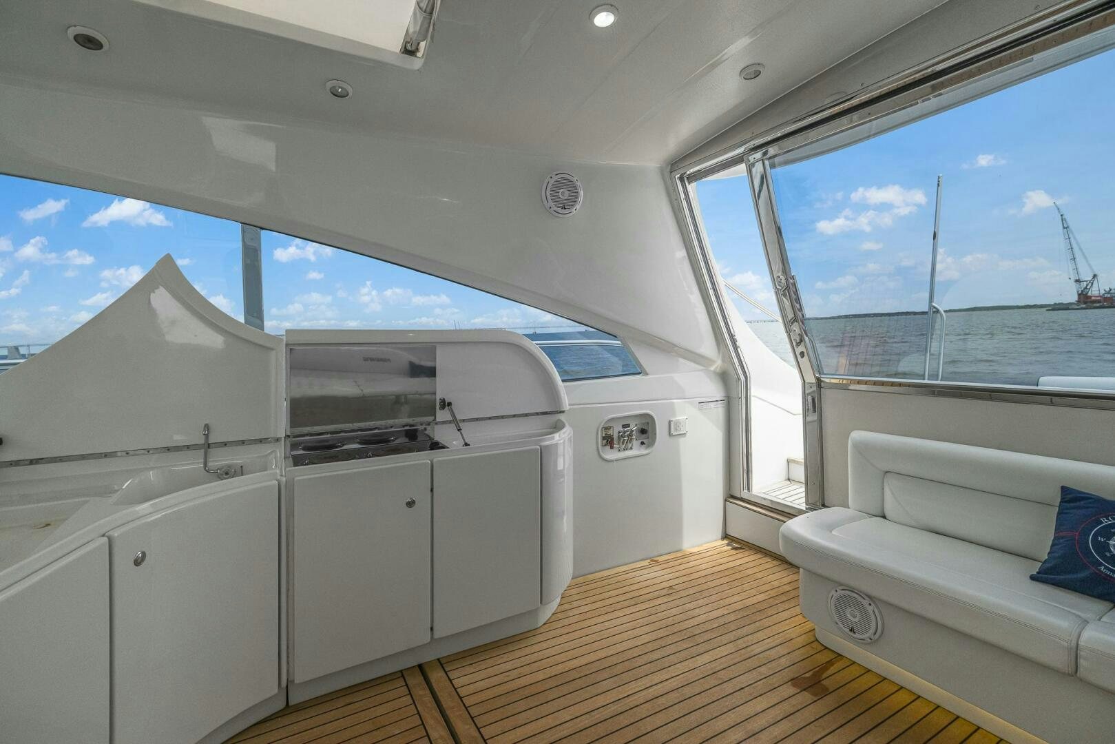 inside of a boat aboard ROOSTERTAIL Yacht for Sale