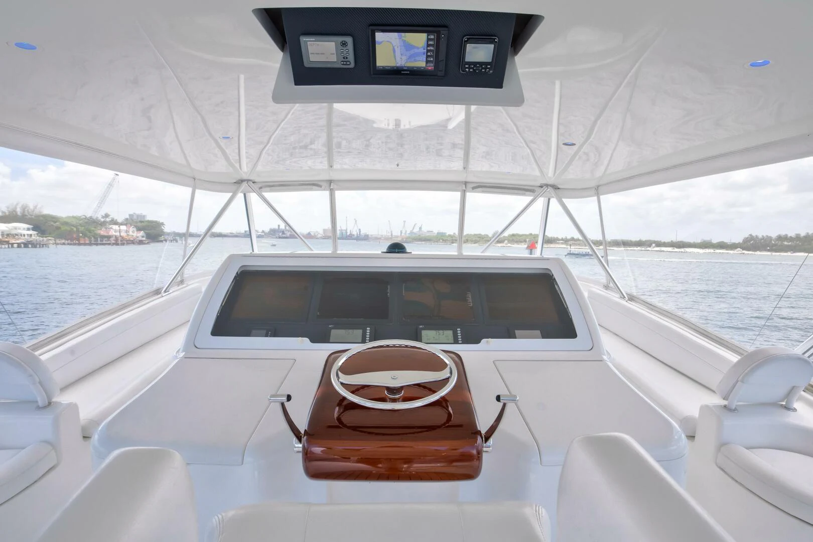 a car on a boat aboard DONE DEAL Yacht for Sale