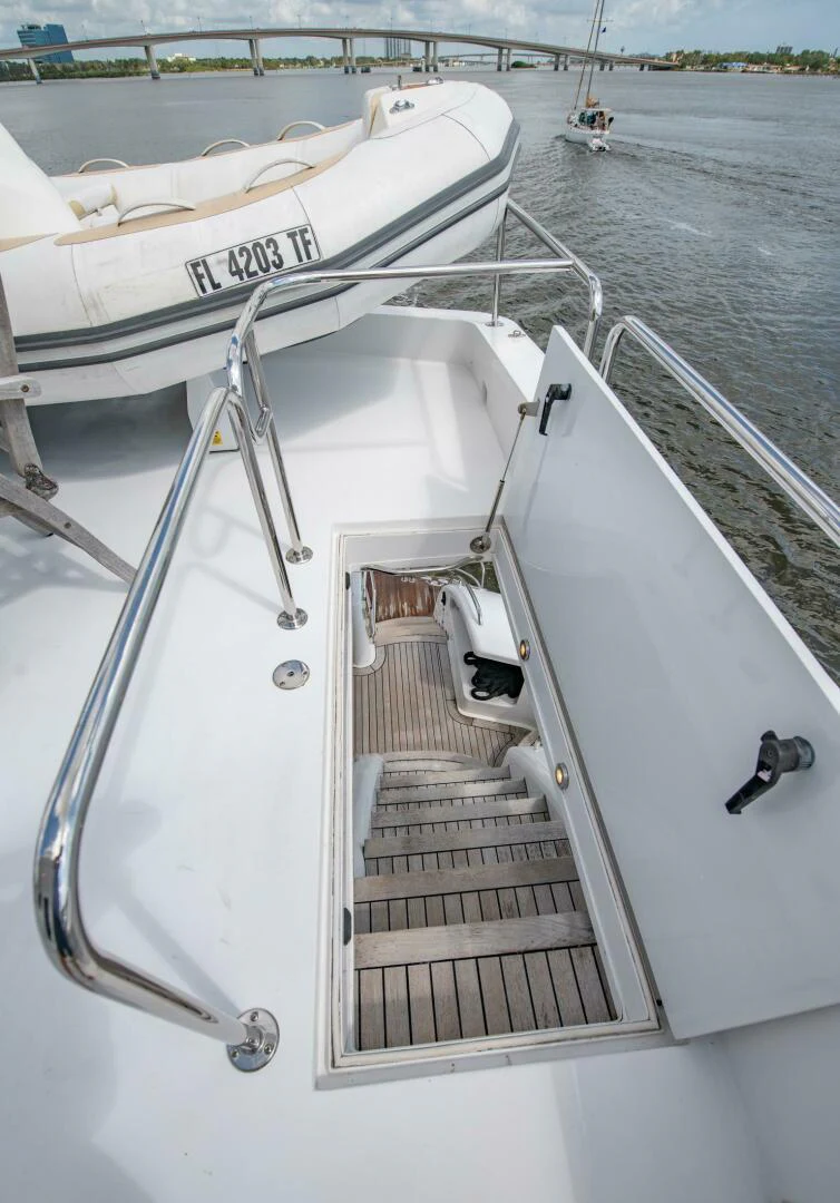 a boat on the water aboard TIME-2 FLY Yacht for Sale
