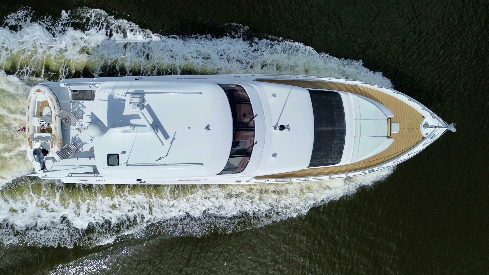 a helicopter with smoke coming out of the front aboard TIME-2 FLY Yacht for Sale