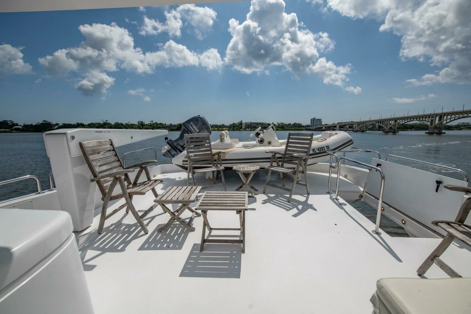 a boat on the water aboard TIME-2 FLY Yacht for Sale