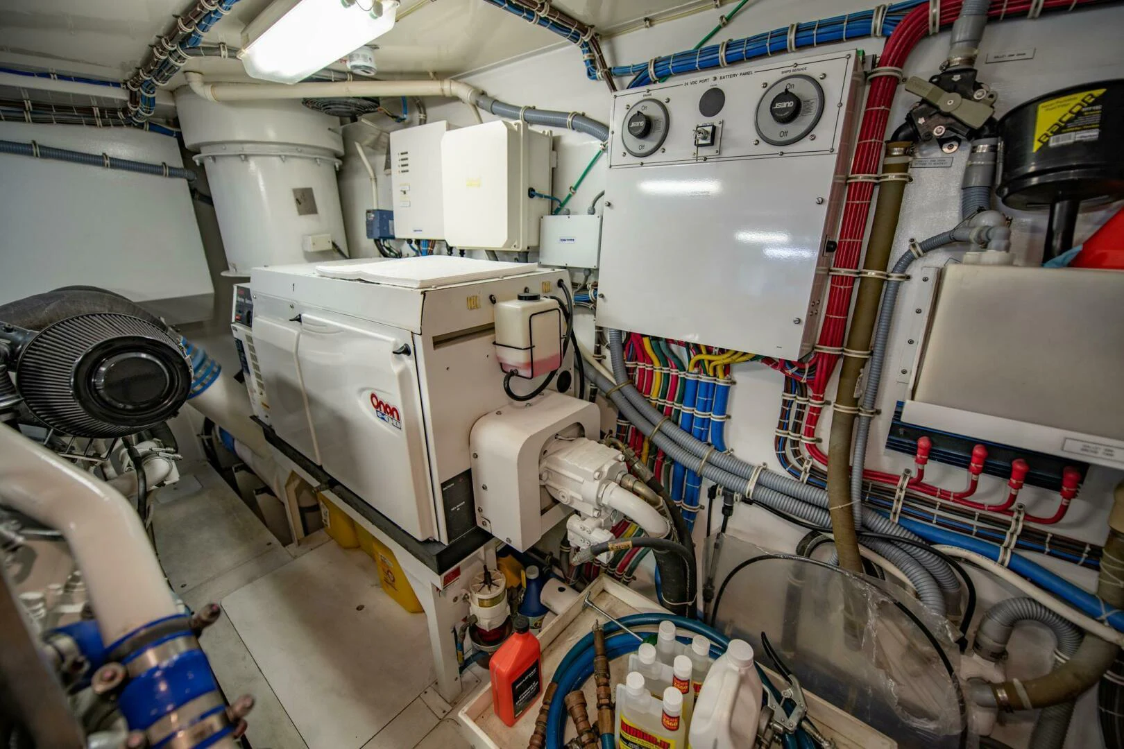 a room with machinery aboard TIME-2 FLY Yacht for Sale