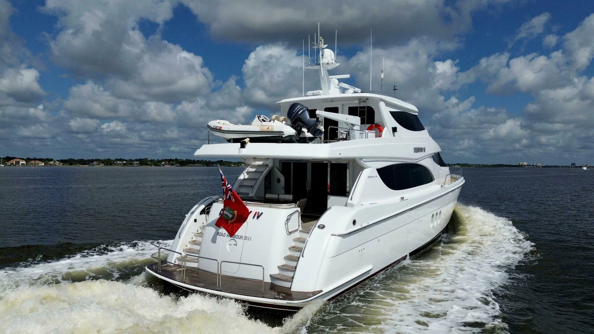 a boat on the water aboard TIME-2 FLY Yacht for Sale