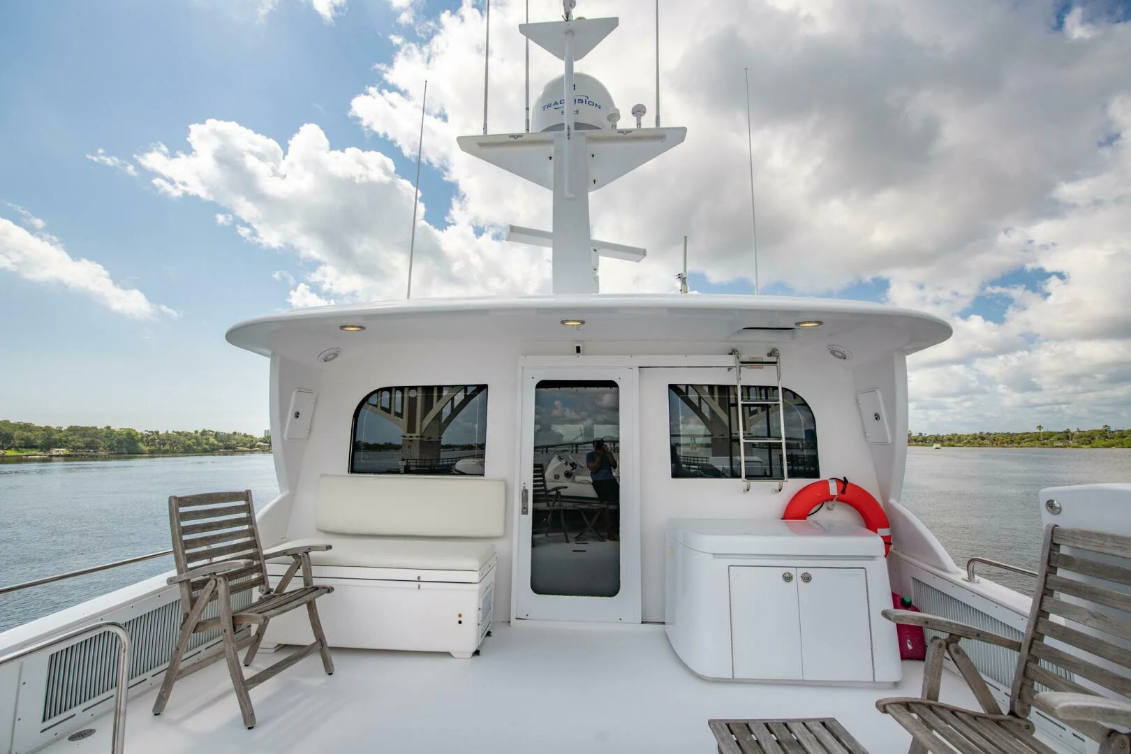 a boat on a body of water aboard TIME-2 FLY Yacht for Sale