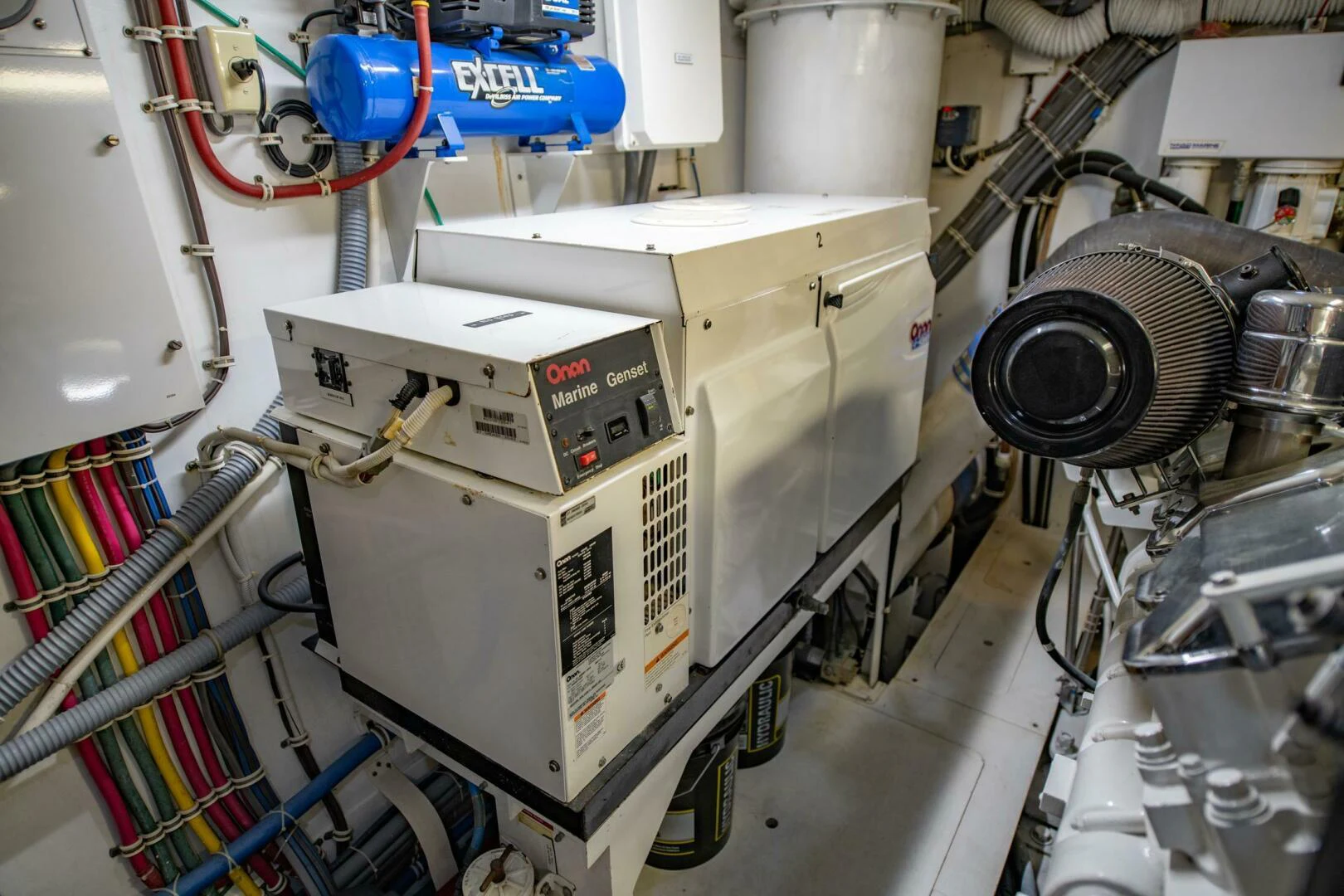 a machine with wires and equipment aboard TIME-2 FLY Yacht for Sale