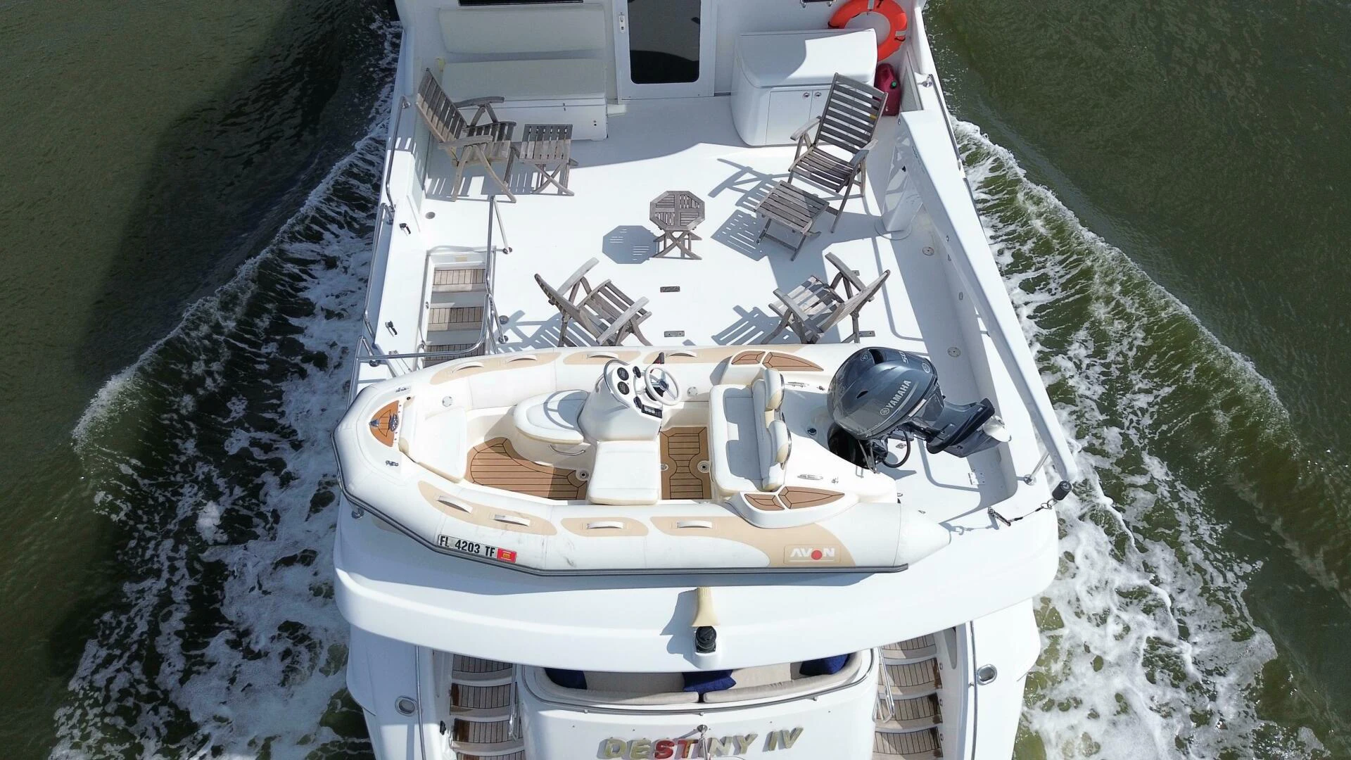 a boat on the water aboard TIME-2 FLY Yacht for Sale
