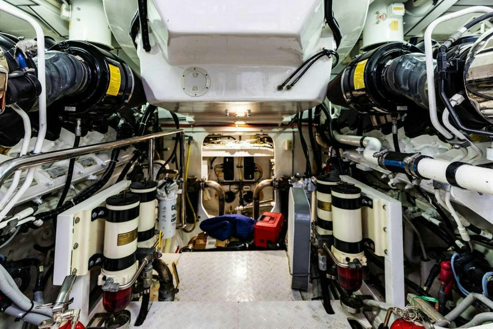 a large machine with pipes aboard KNOT GUILTY Yacht for Sale