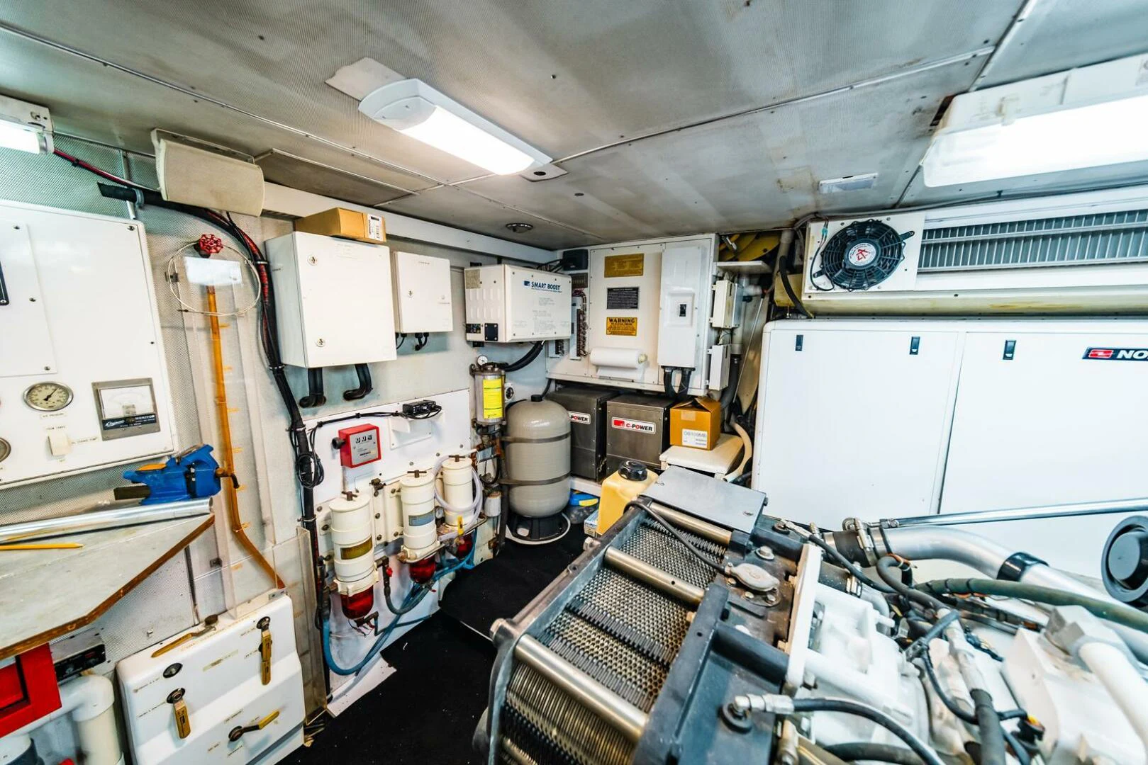 a room with machinery and equipment aboard GRACE Yacht for Sale