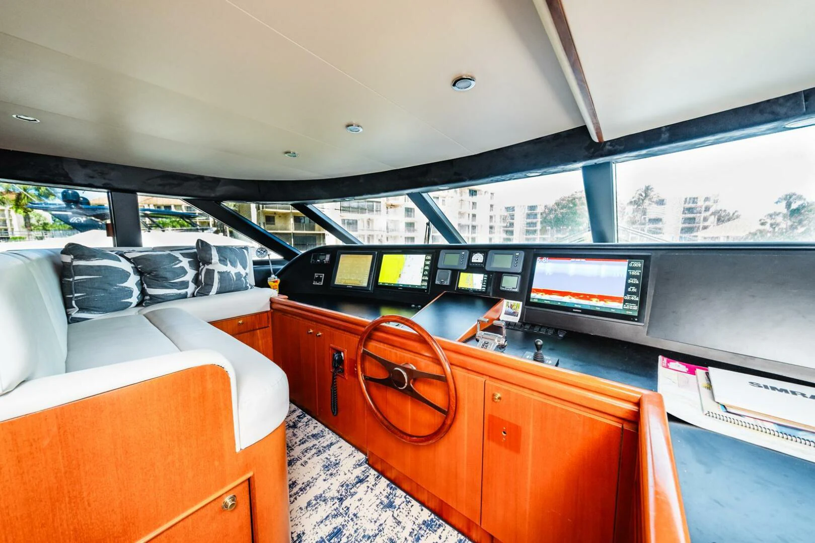 inside of a car aboard GRACE Yacht for Sale