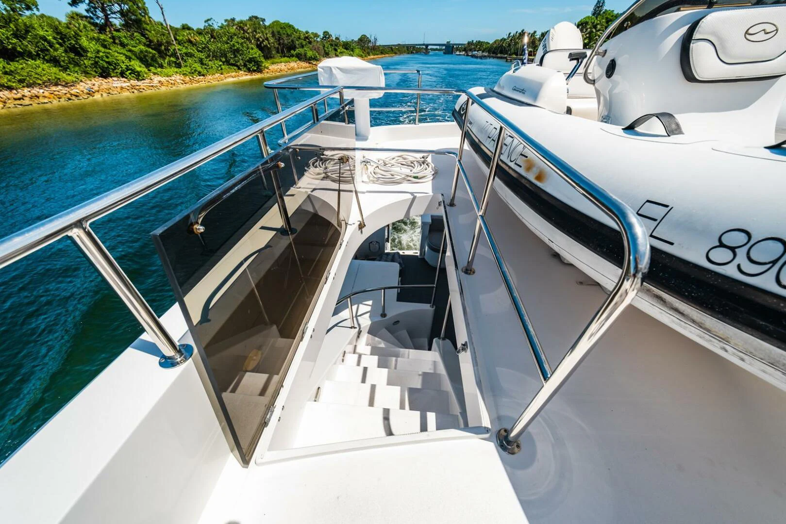 a boat on the water aboard GRACE Yacht for Sale