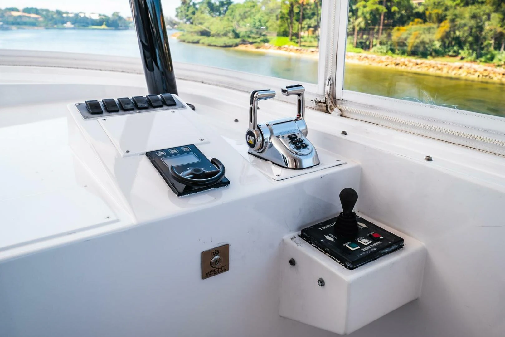 a machine on the window aboard GRACE Yacht for Sale