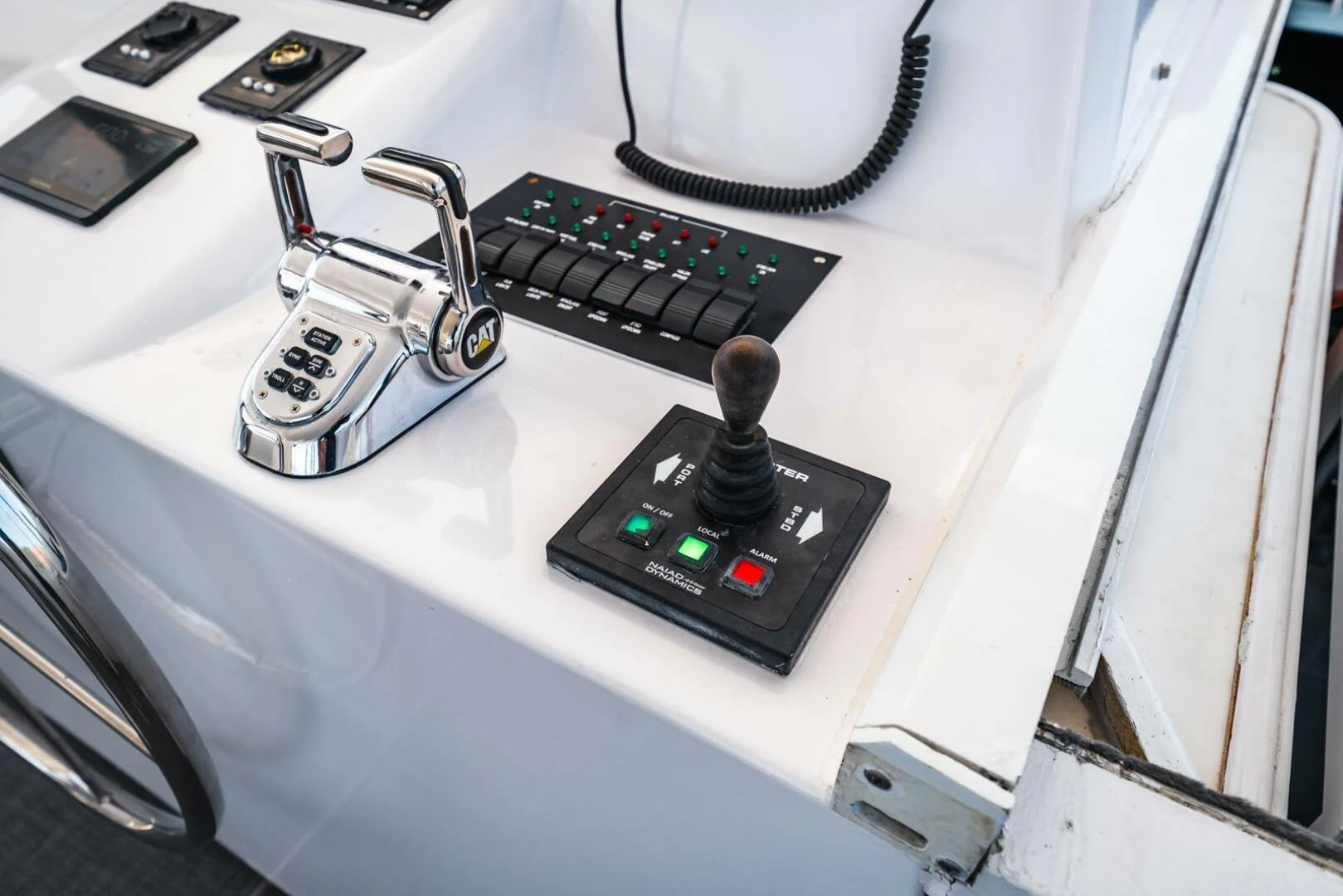 a key chain on a table aboard GRACE Yacht for Sale