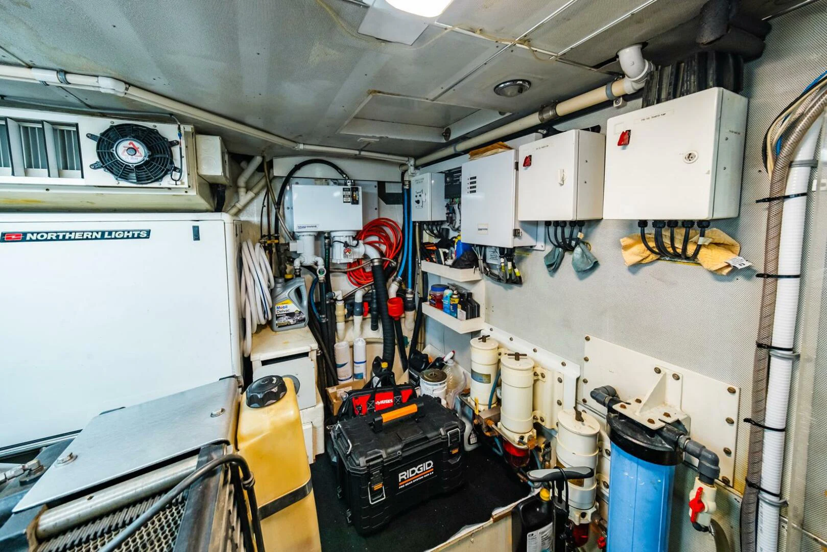 a room with machinery and equipment aboard GRACE Yacht for Sale