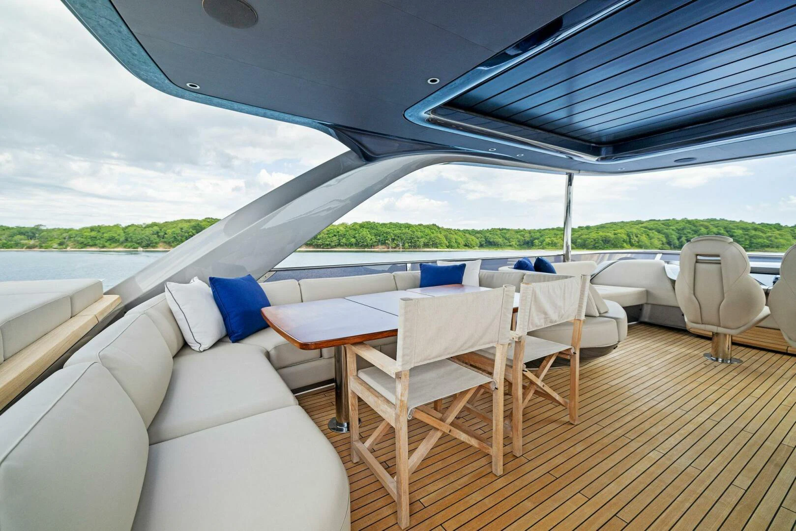 a boat on a deck aboard RAW BAR Yacht for Sale