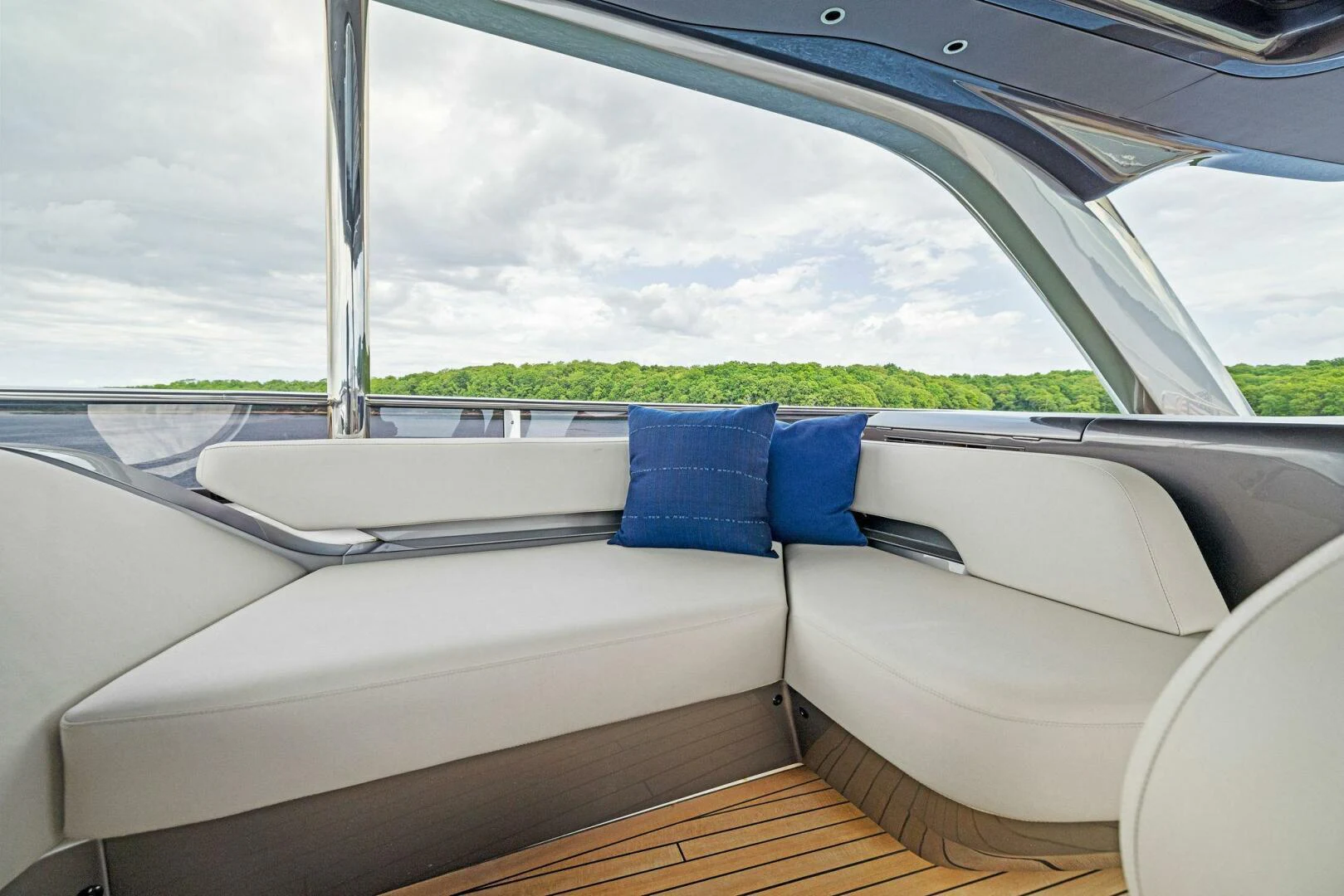 the inside of a car aboard RAW BAR Yacht for Sale