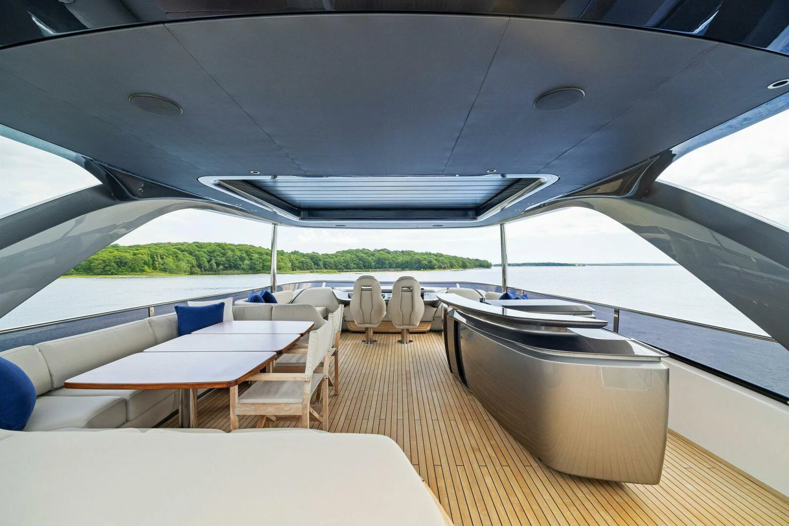 inside of a boat aboard RAW BAR Yacht for Sale