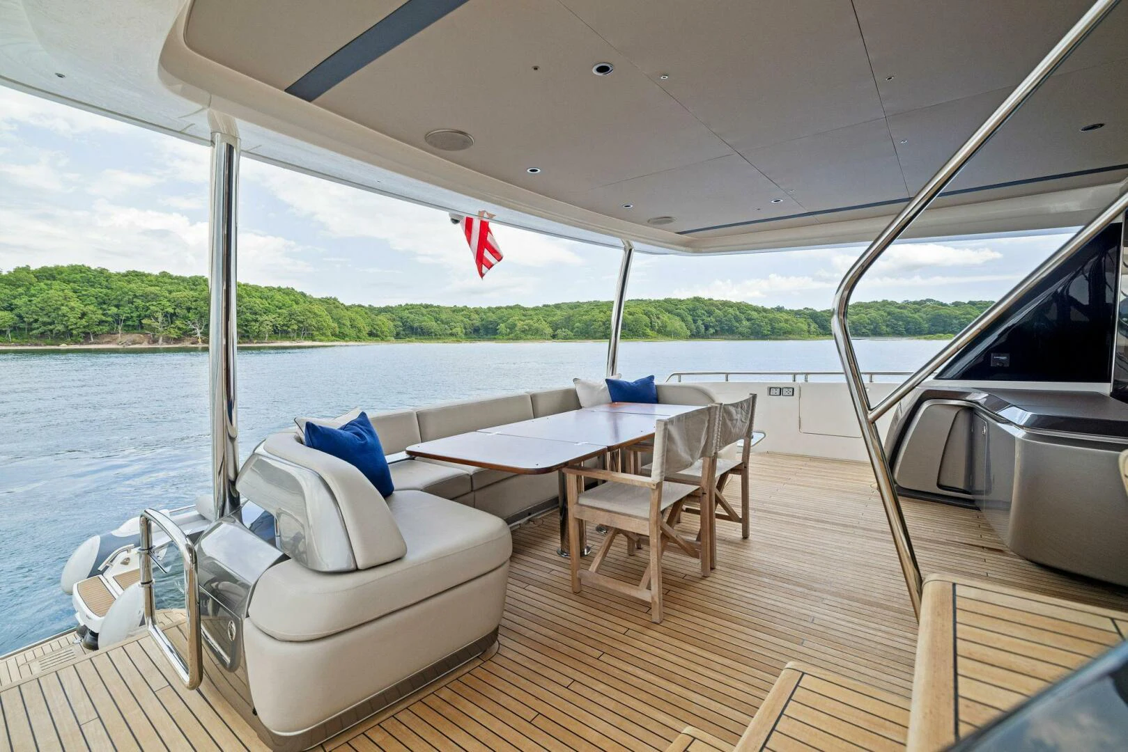 a boat on the water aboard RAW BAR Yacht for Sale