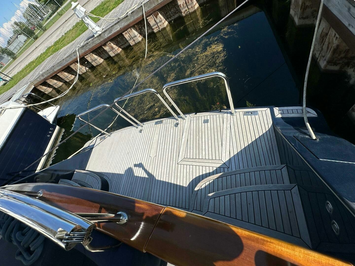 a car with a roof aboard MISS STEPHANIE  Yacht for Sale