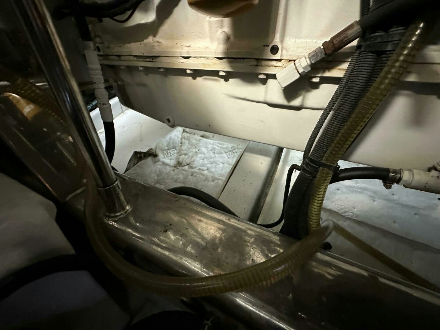 a close-up of a car engine aboard MISS STEPHANIE  Yacht for Sale