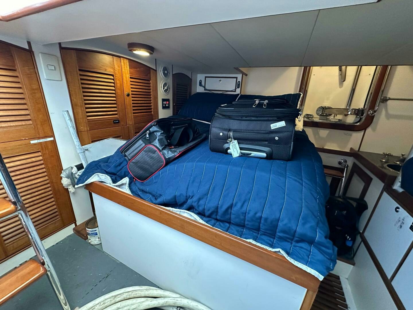 a room with bunk beds aboard MISS STEPHANIE  Yacht for Sale