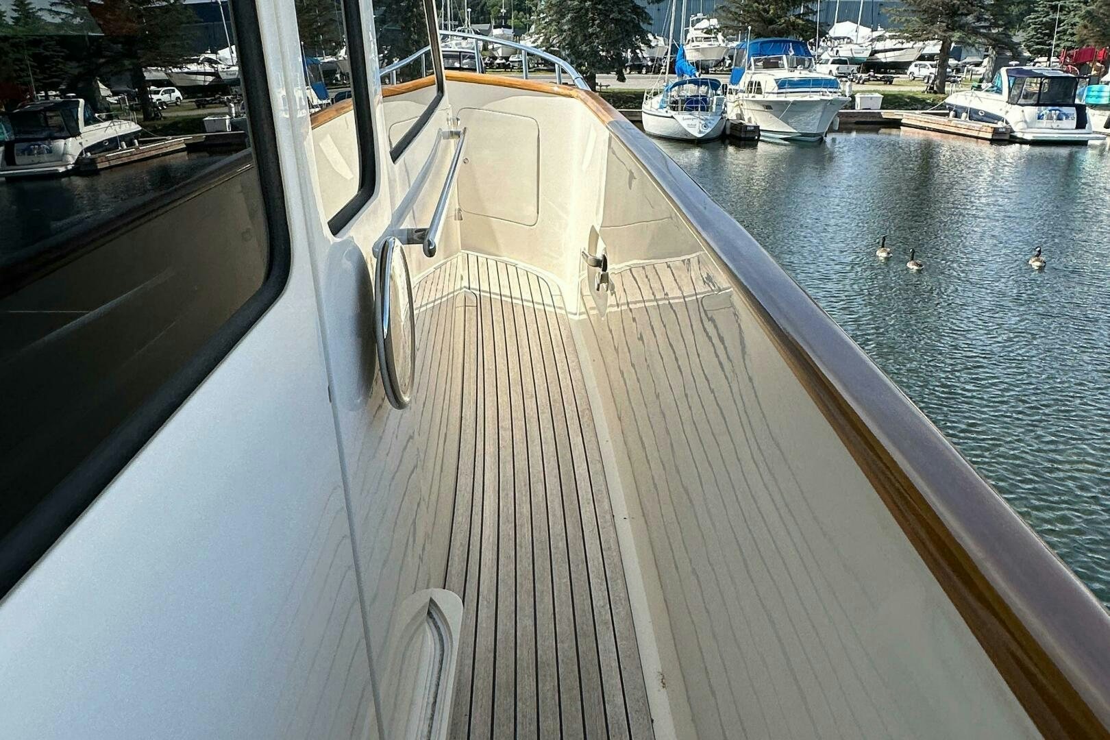 a boat in a harbor aboard MISS STEPHANIE  Yacht for Sale