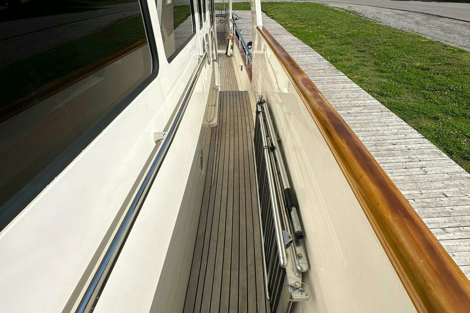 a train on the railway tracks aboard MISS STEPHANIE  Yacht for Sale