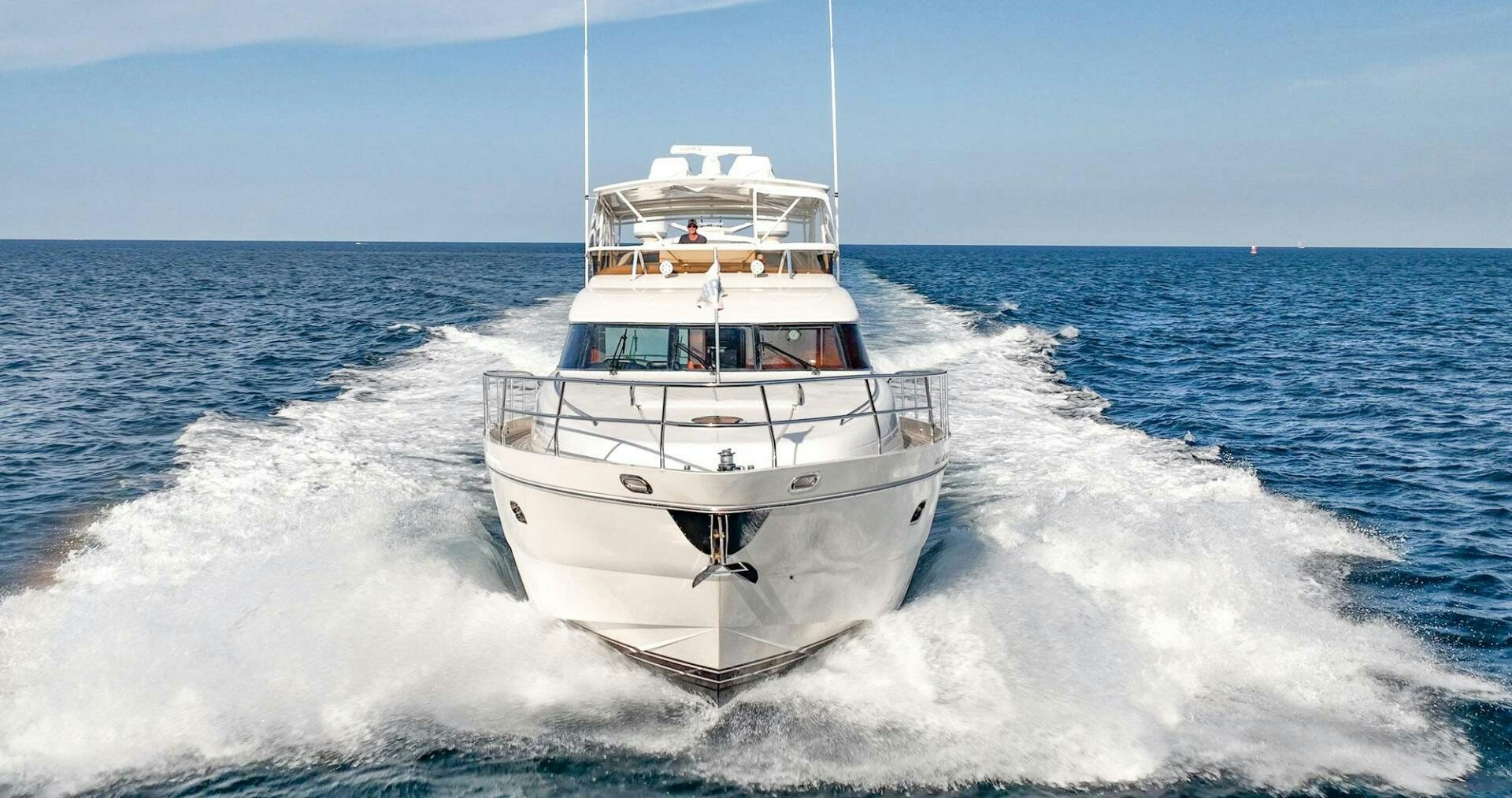 a boat on the water aboard HALF MINE Yacht for Sale