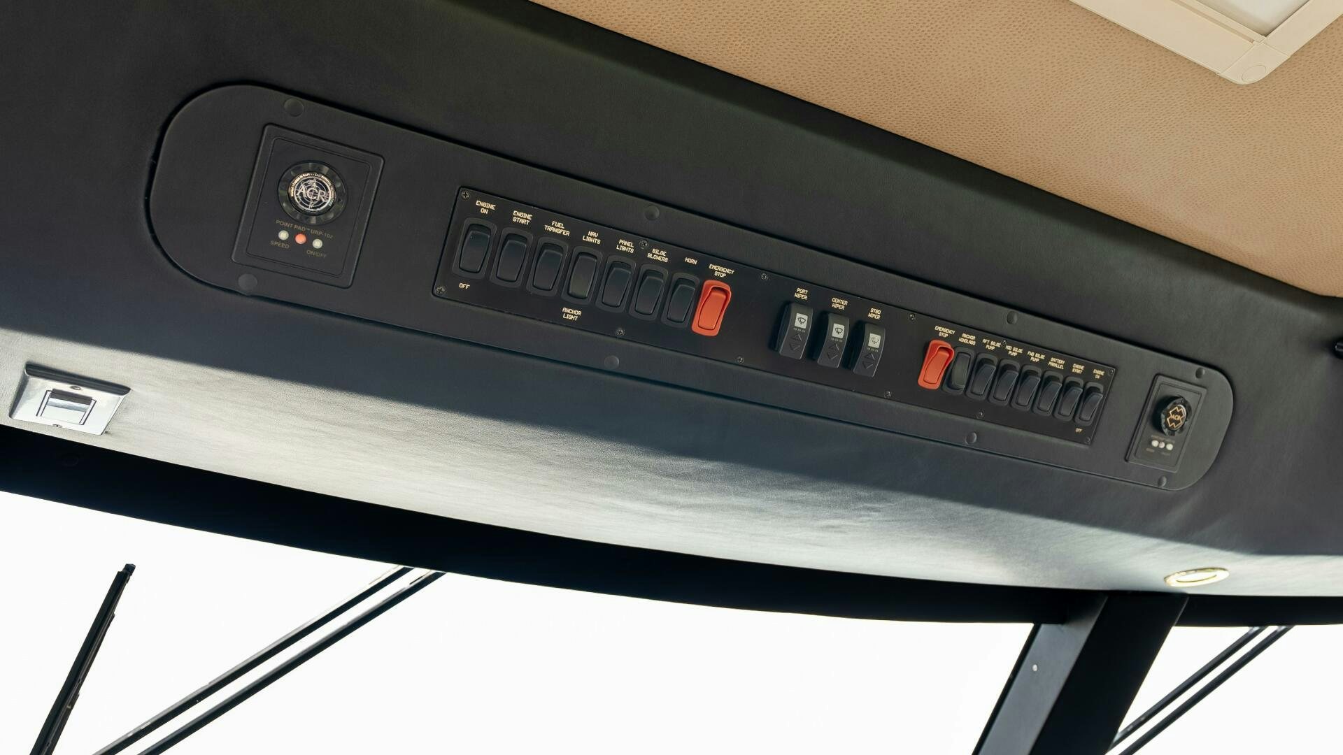 a black electronic device aboard BLUE EYES Yacht for Sale