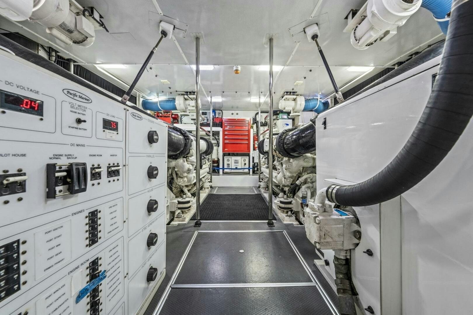 a room with a machine aboard LIFE'S A JOURNEY Yacht for Sale