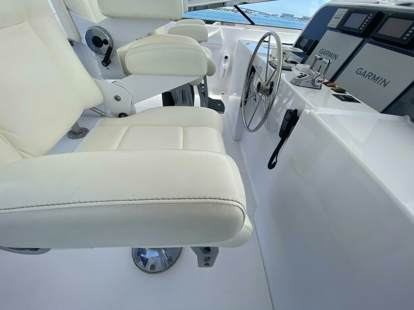 the inside of a car aboard LIFE'S A JOURNEY Yacht for Sale