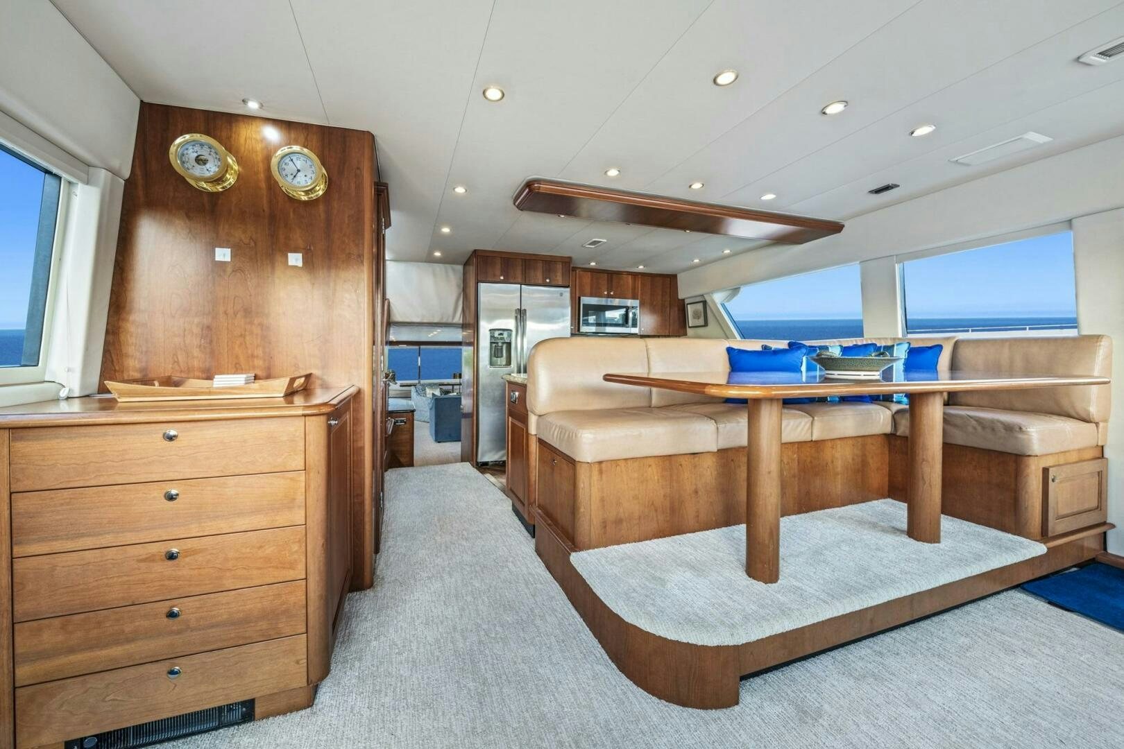 a room with a couch and a table aboard LIFE'S A JOURNEY Yacht for Sale